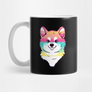 Rainbow Akita Inu Dog Lover Puppy Mug